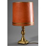 Small English table lamp with brass base, H. 38cm
