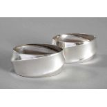 Pair of modern napkin rings, BSF, silver 800, 76g, 5,5x3cm