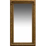 mirror with green/gold mounted frame, 100x55cm