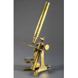 Brass microscope, R & J Beck/C.Baker/London, h. 39cm