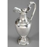 Big italian jug in classicistic façon, silver 800, 646g, h. 31cm, pressure marks<