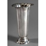 High vase with faceted wall, silver 800, 285g, h. 26cm, torn at the sides