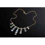 Radiant GG 585 necklace with moonstone cabochons, 20,5g, l. 47cm