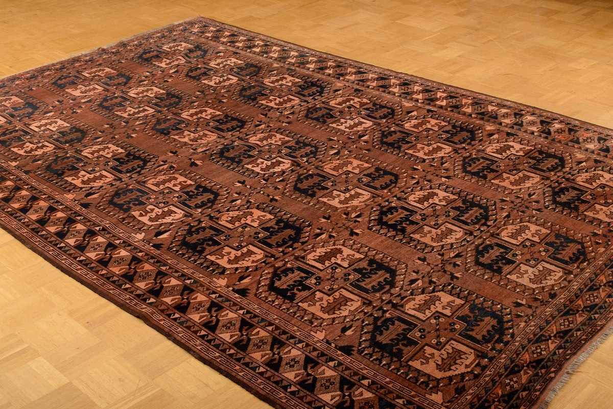 Ersari carpet, wool with aniline colours, around 1930, 326x214cm - Image 2 of 6