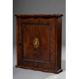 Late Biedermeier pharmacist's cabinet with metal inlay in the door, 52,5x47,5x12,5cm