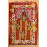 Kirsehir prayer rug in strong colours, early 20th century, 135x91cm