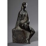 Franzen, Werner (1928-2014) "Sitting" 1980, bronze 8/15, signed, h. 22cm