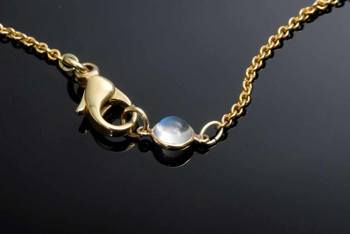 Radiant GG 585 necklace with moonstone cabochons, 20,5g, l. 47cm - Image 3 of 3