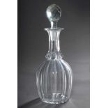 Small plain carafe with surface cut, h. 26,5cm, minimal bump