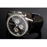 Breitling stainless steel "Navitimer" men's wristwatch, manual winding, reference 806, Venus caliber