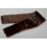 Brown fur stole, mink, l. 160cm