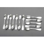 12 Mocca spoons "Augsburger Faden", Wilkens, silver 800, 142g, l. 10cm