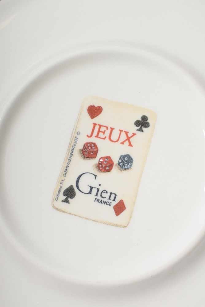 6 Gien plates with different print decorations "Jeux", 20th century, Ø 17cm< - Image 3 of 3