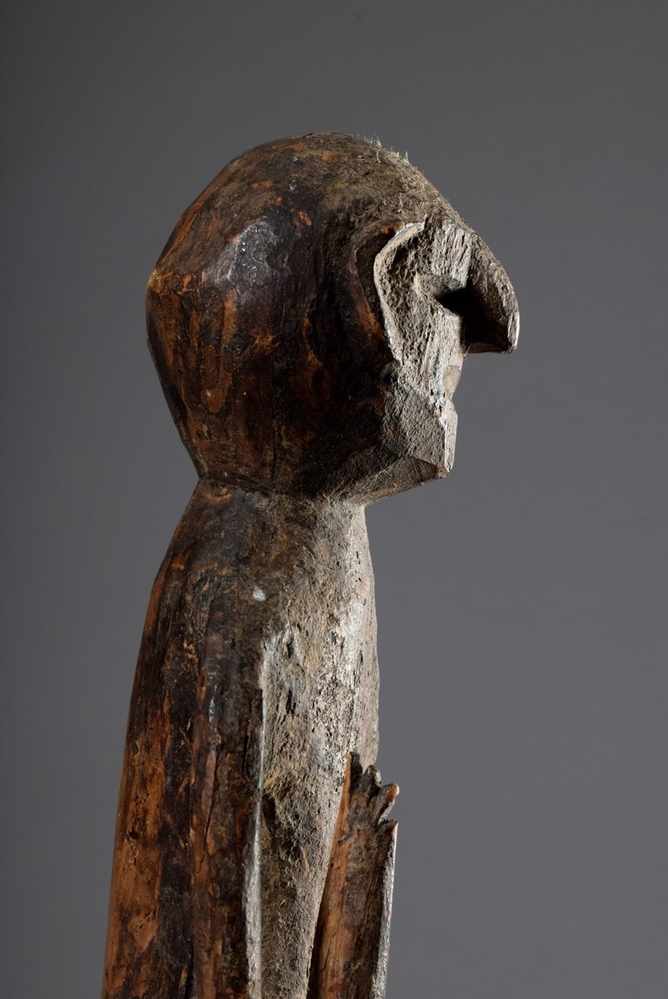 Standing ancestor figure, wood carved, probably East Africa, h. 47cm, small defects - Image 3 of 5