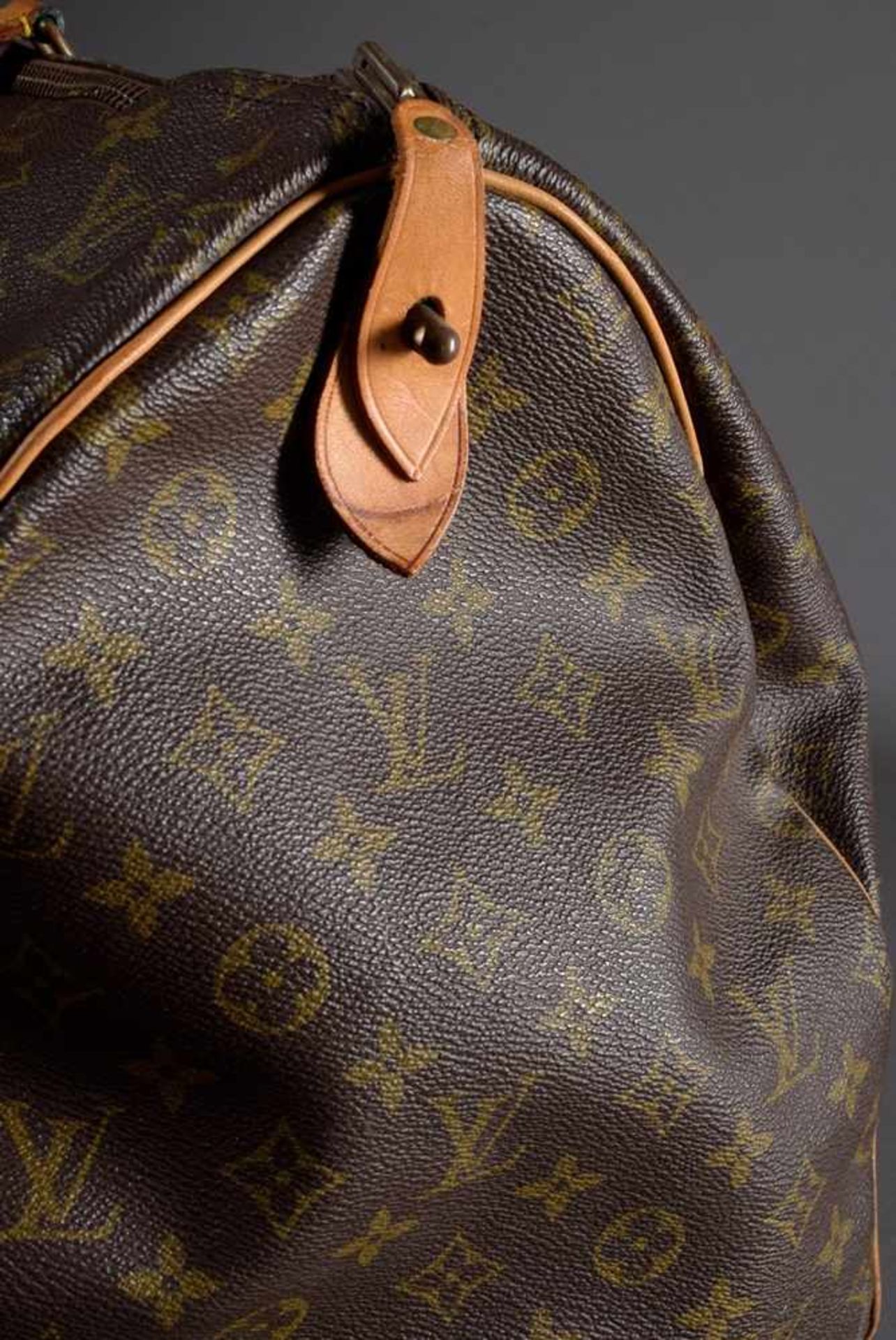 Louis Vuitton "Keepall 55" in monogram canvas, vintage 90s, 31x55x26cm, traces of use - Bild 4 aus 5