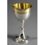 Plain cup with gilded rim, Edzard, silver 925, 171g, h. 15,5cm, pressure marks