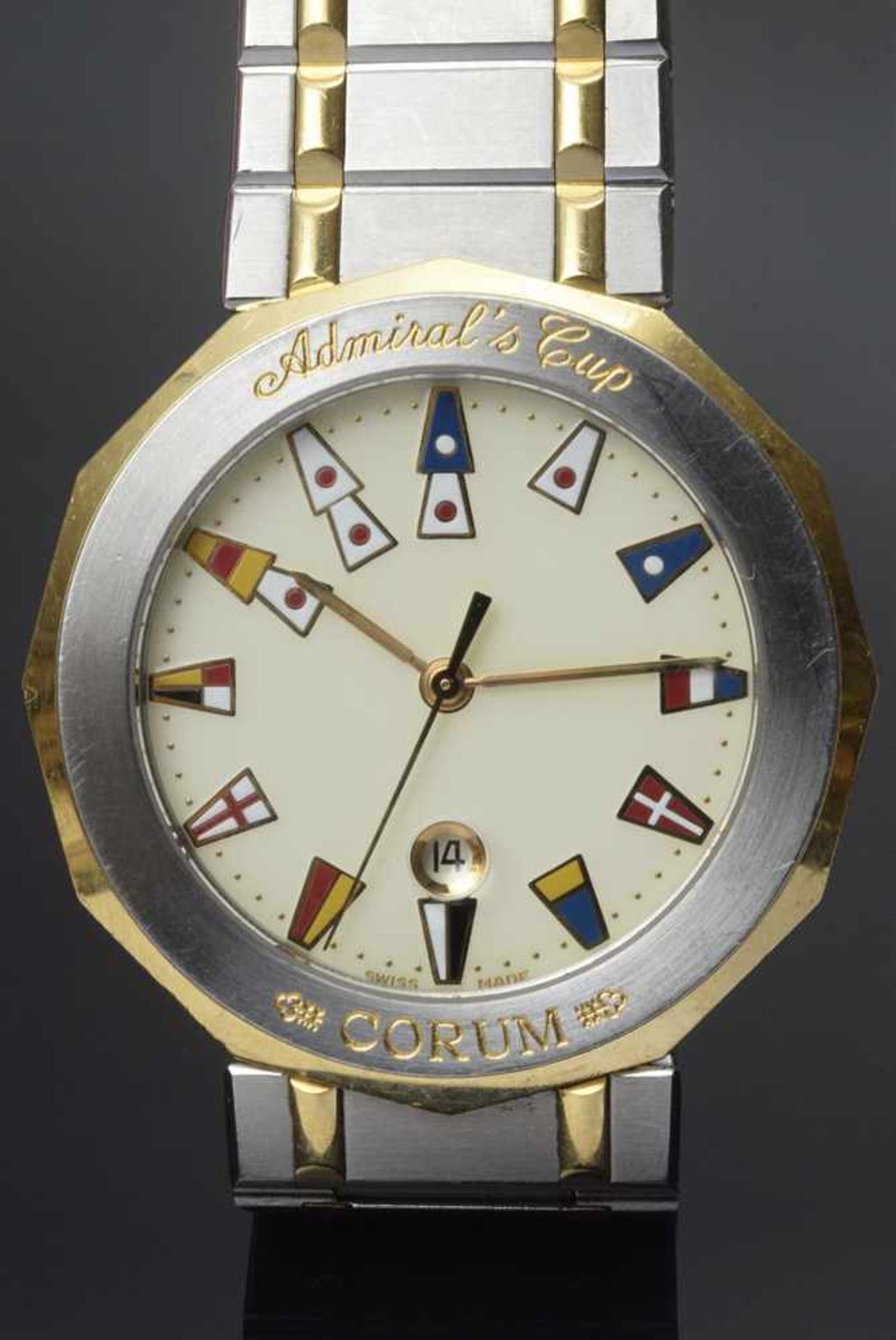 Corum Yacht Line "Admirals Cup" men's wristwatch, stainless steel/gold, quartz movement, central - Image 4 of 6