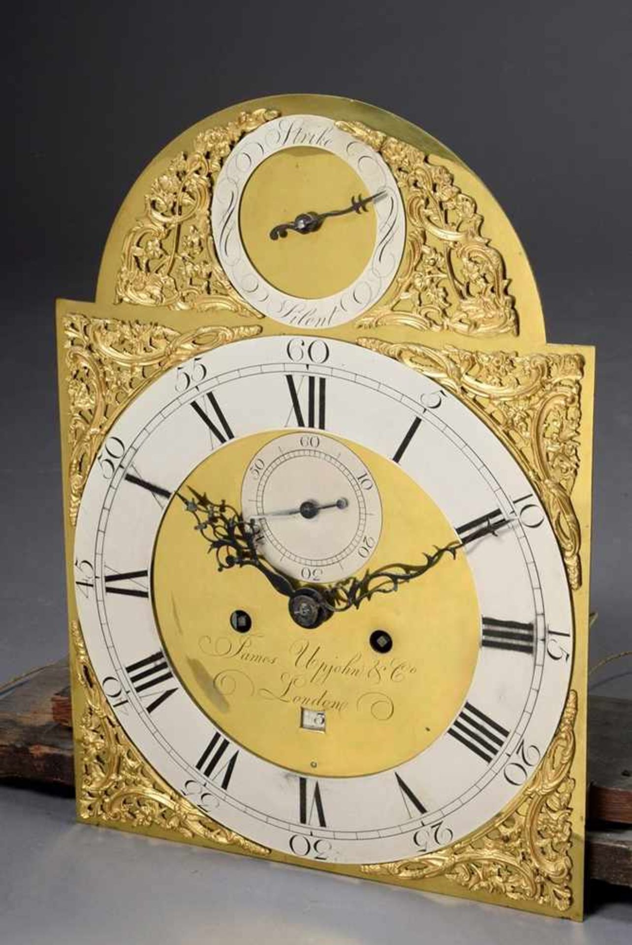 Large rococo grandfather clock with figural ivory inlays and rocaille carvings, walnut veneer, 8-day - Image 11 of 17