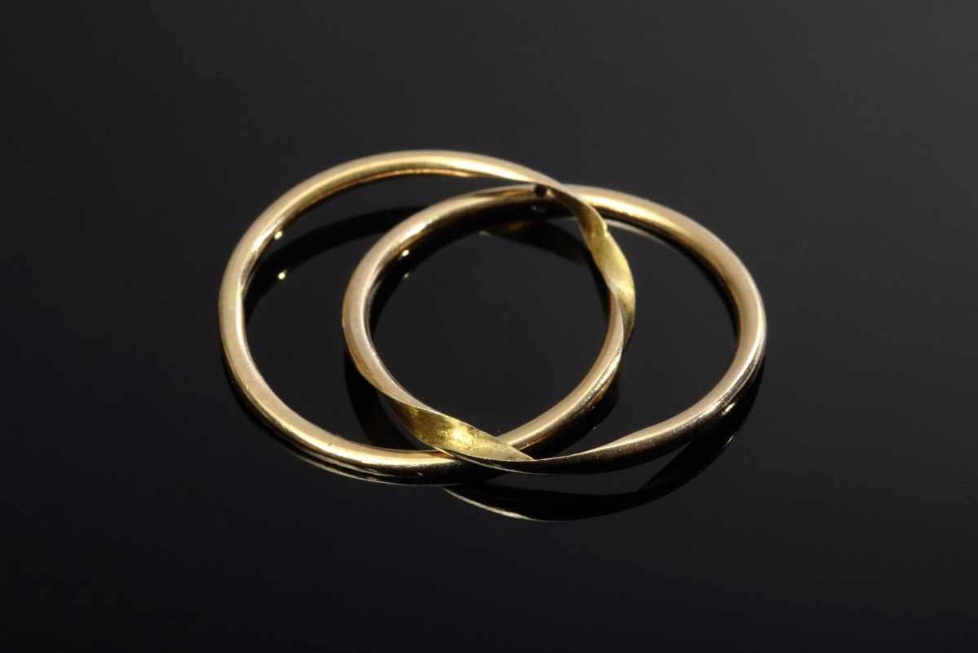 Museum twin/interlocking ring made of 2 hoops, which together form a ring rail, inside memorial