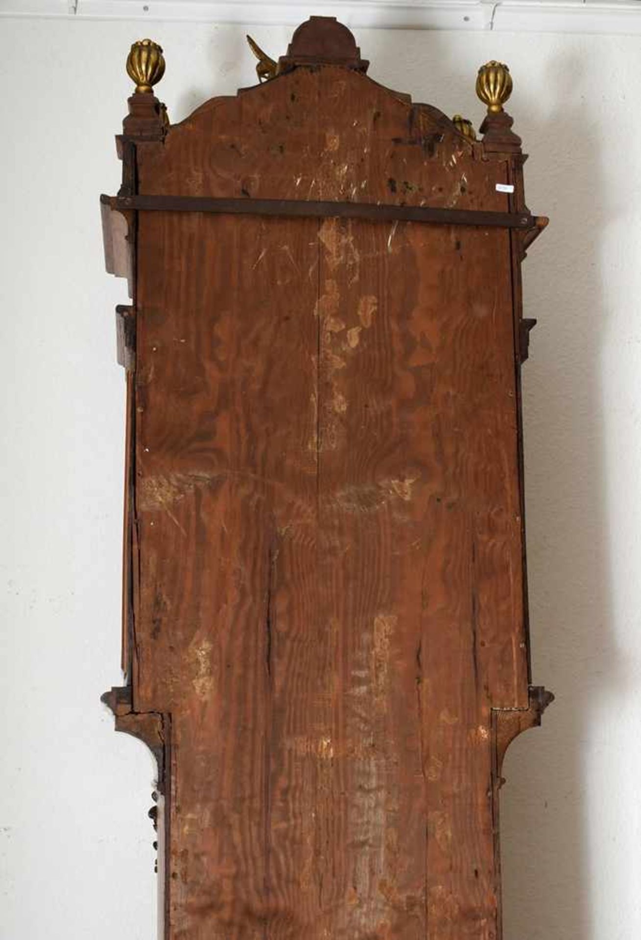 Large rococo grandfather clock with figural ivory inlays and rocaille carvings, walnut veneer, 8-day - Image 9 of 17