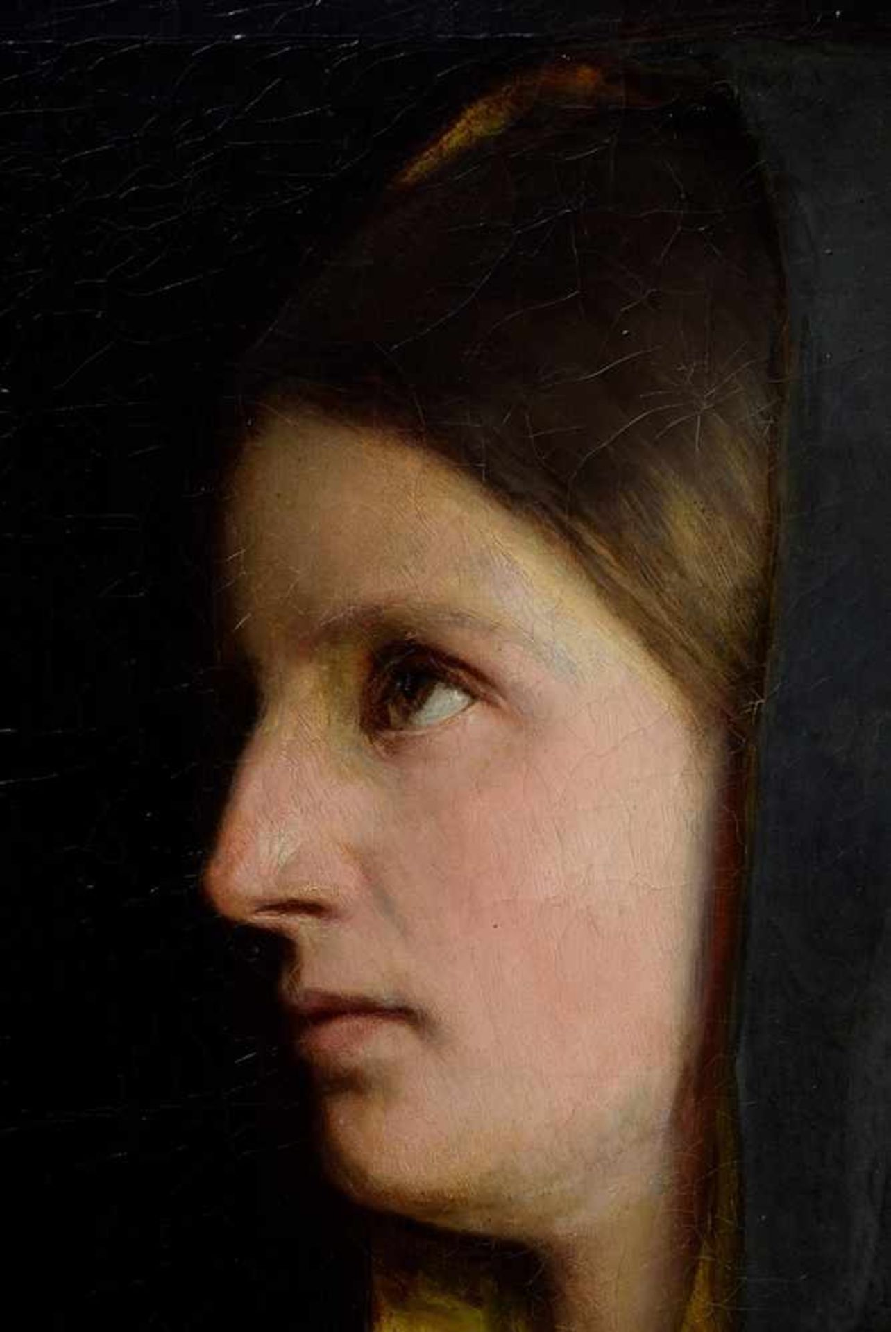 2 Läpple, Heinrich (1834-1885), attributed to "Holy Mary" and "Holy Joseph", oil/canvas, hardly - Bild 3 aus 16