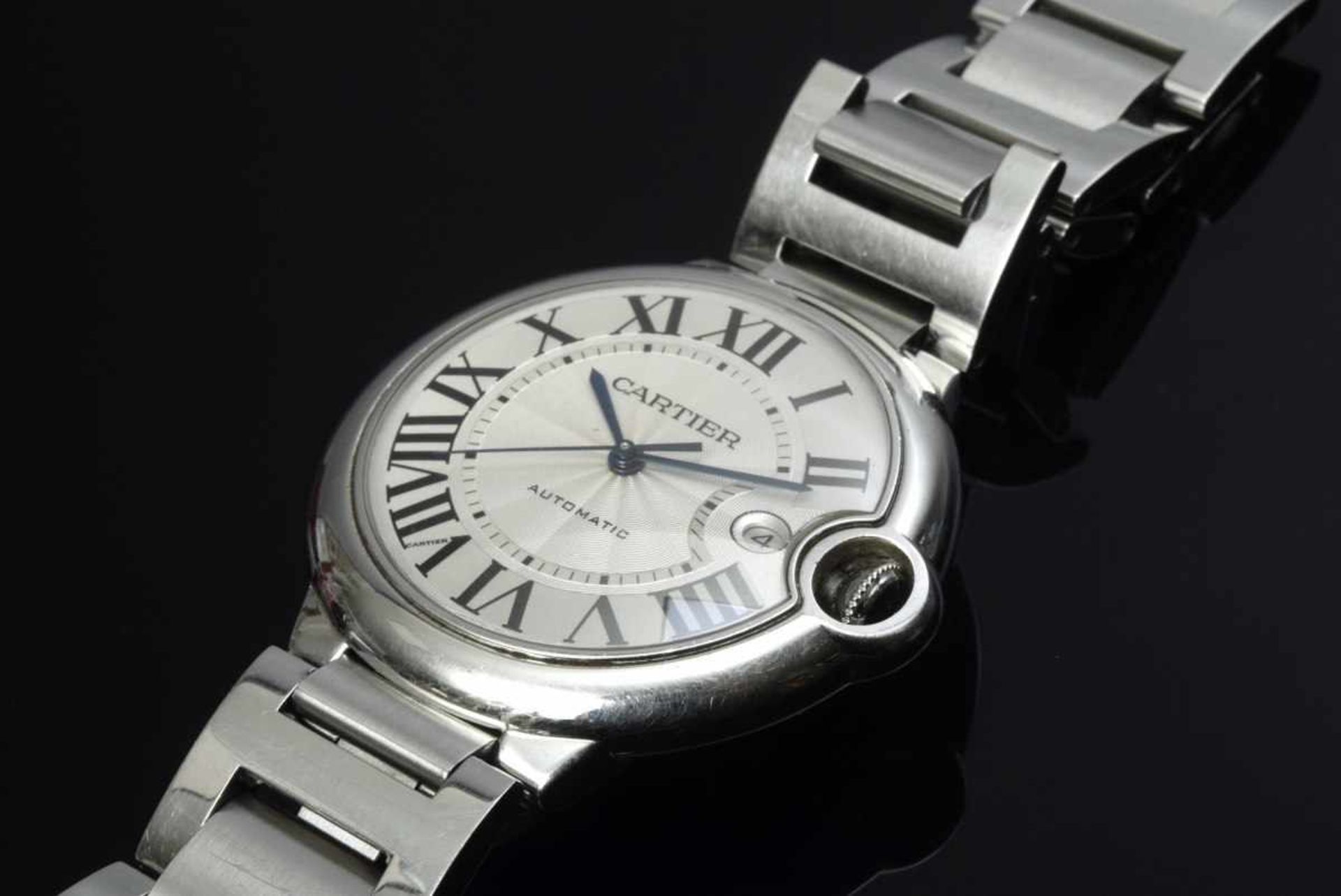 Cartier "Ballon Bleu" ladies' wristwatch, stainless steel, automatic movement, silver-coloured - Bild 4 aus 6
