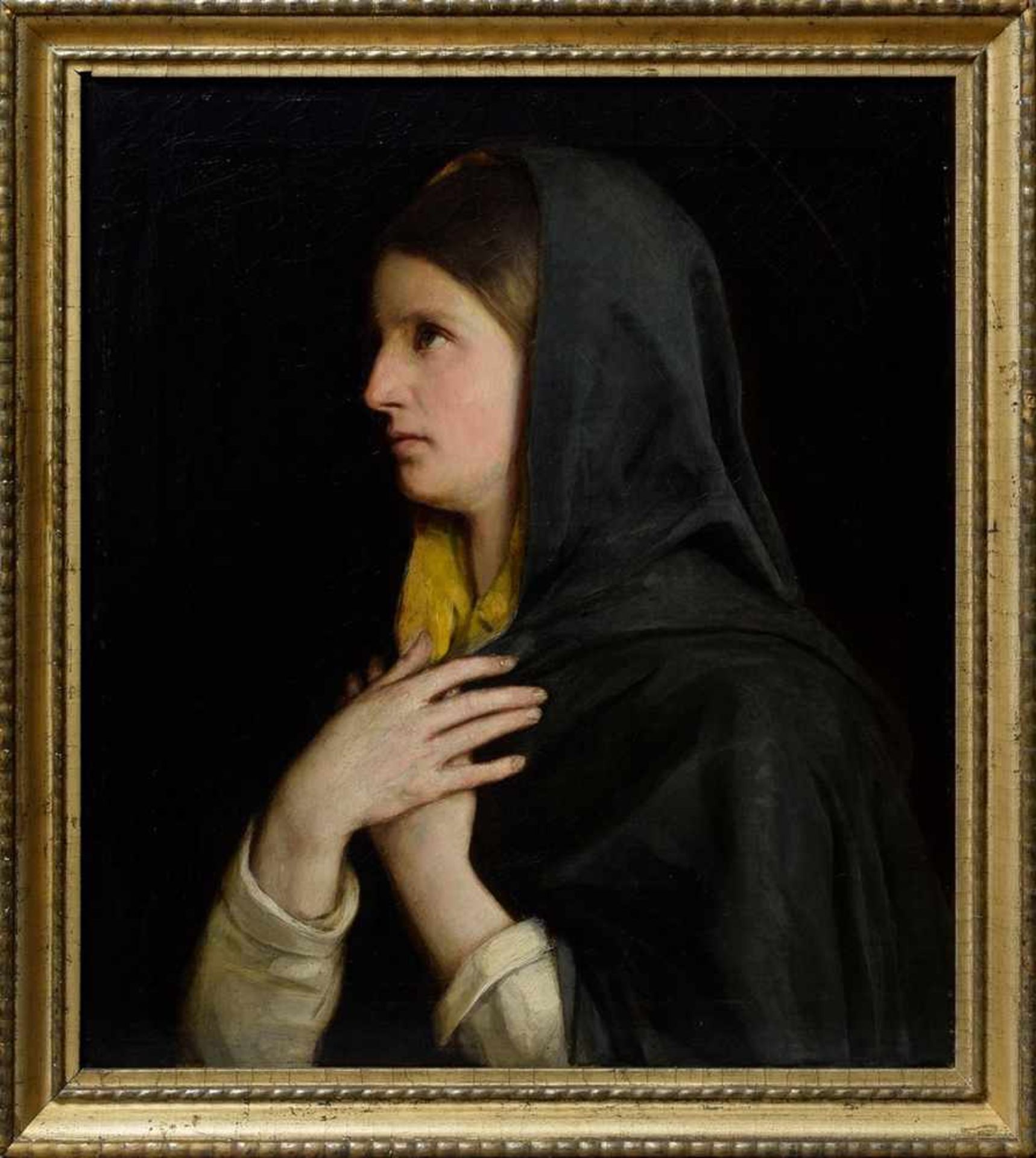 2 Läpple, Heinrich (1834-1885), attributed to "Holy Mary" and "Holy Joseph", oil/canvas, hardly - Bild 2 aus 16