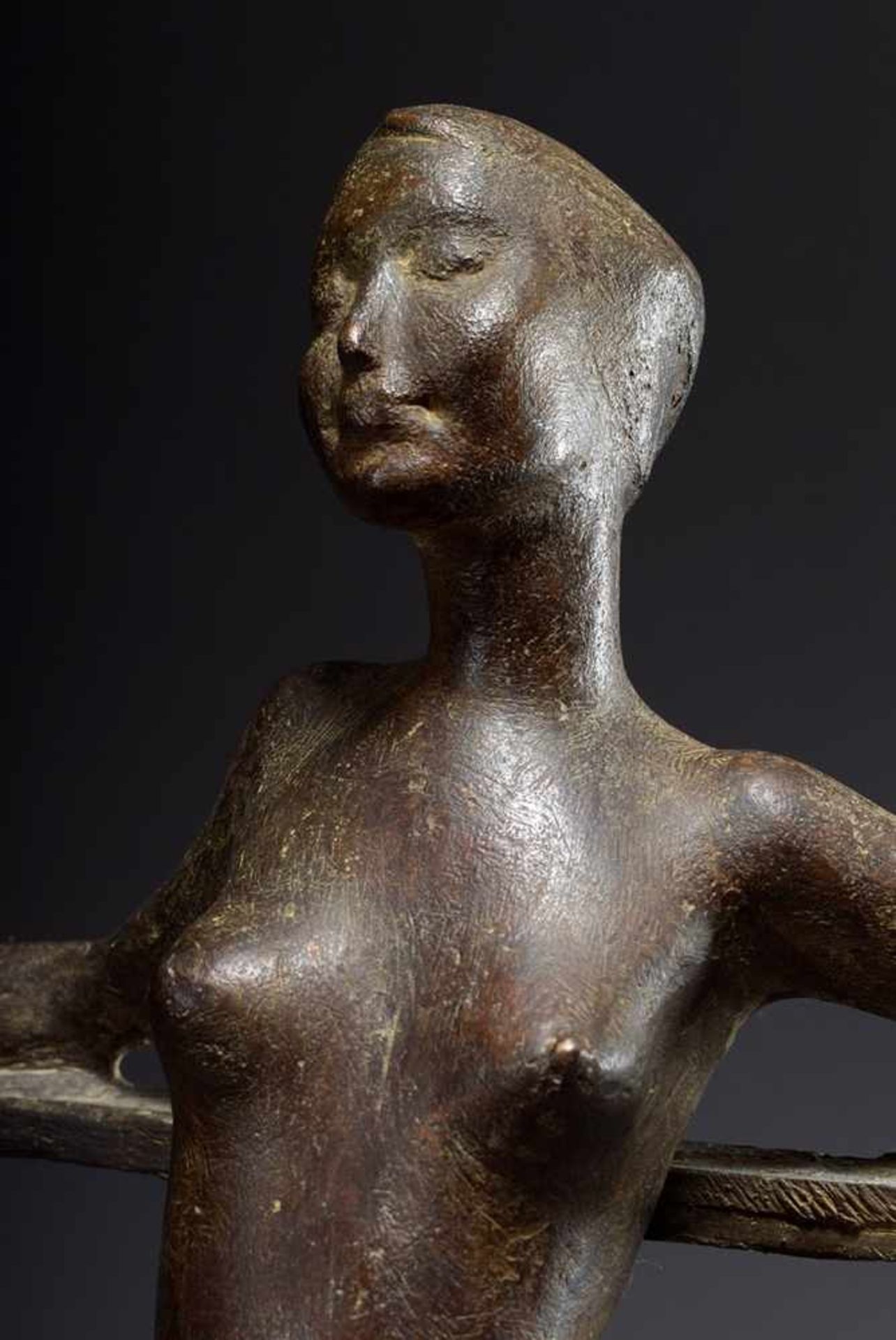 Pasch, Clemens (1910-1985) bronze "Girl at the bar" 1970, at the plinth signed, h. 53cm, WVZ - Bild 7 aus 8