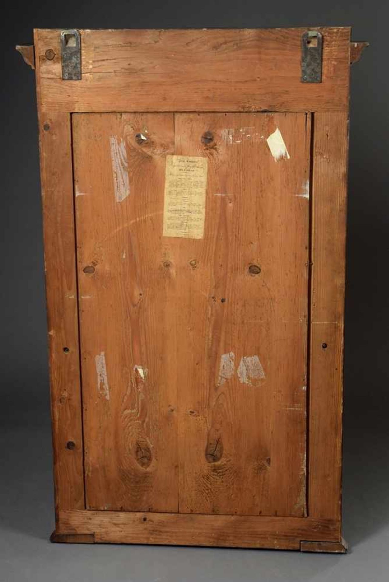 2 parts fourfold console chest (91x90x53cm) on paw feet with mirror (105x88cm), walnut/softwood - Bild 11 aus 13