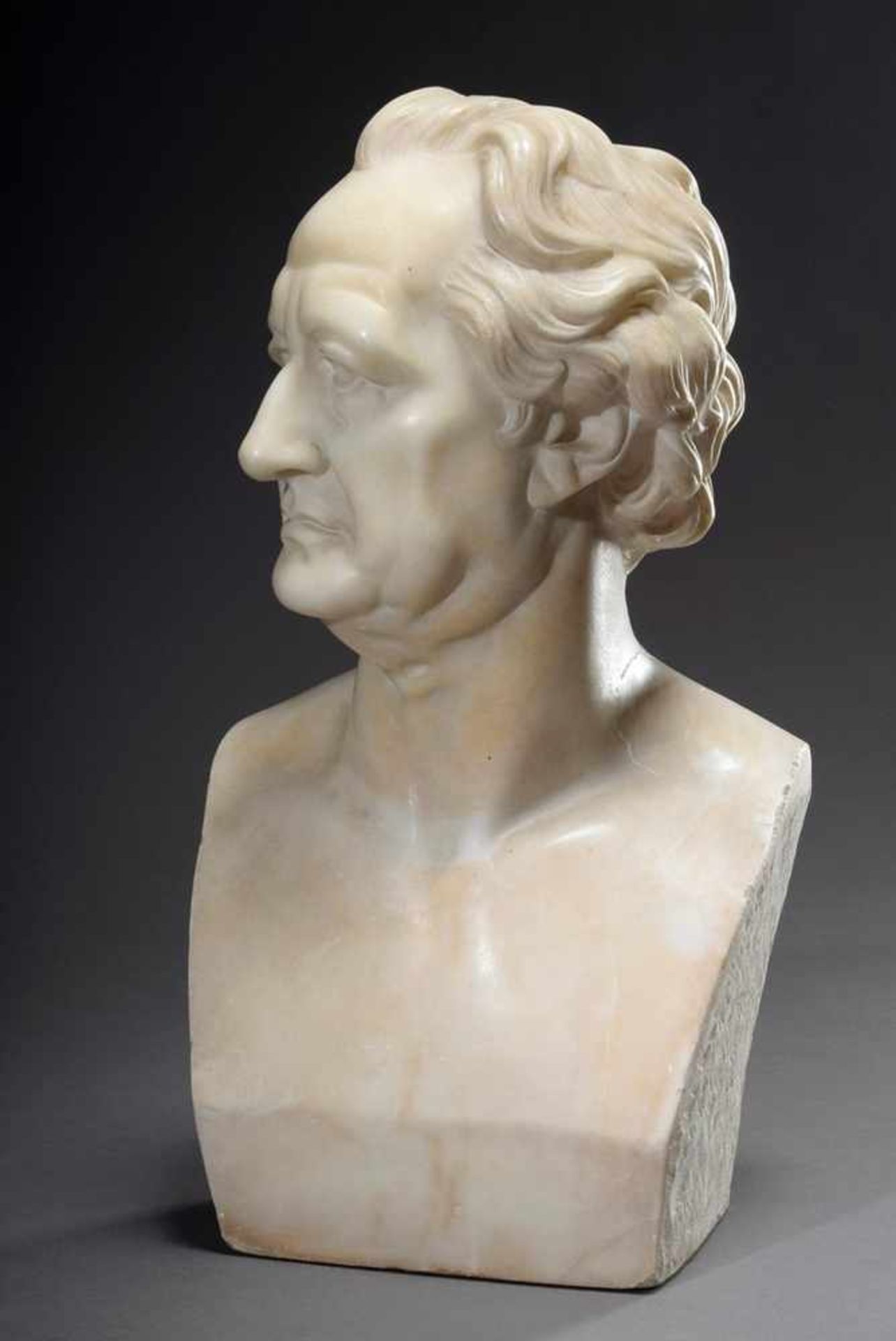 Gallet, Louis Jacques (1873-1955) "A-Tempo bust of Johann Wolfgang von Goethe" after Christian - Bild 3 aus 9