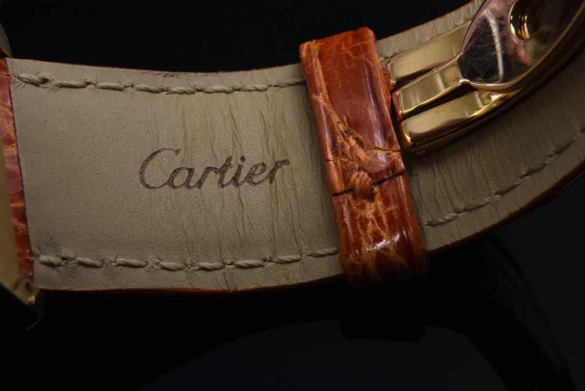 GG 750 Cartier "Tank Louis Cartier "Ladies watch, quartz movement, white dial with roman numerals, - Bild 4 aus 7