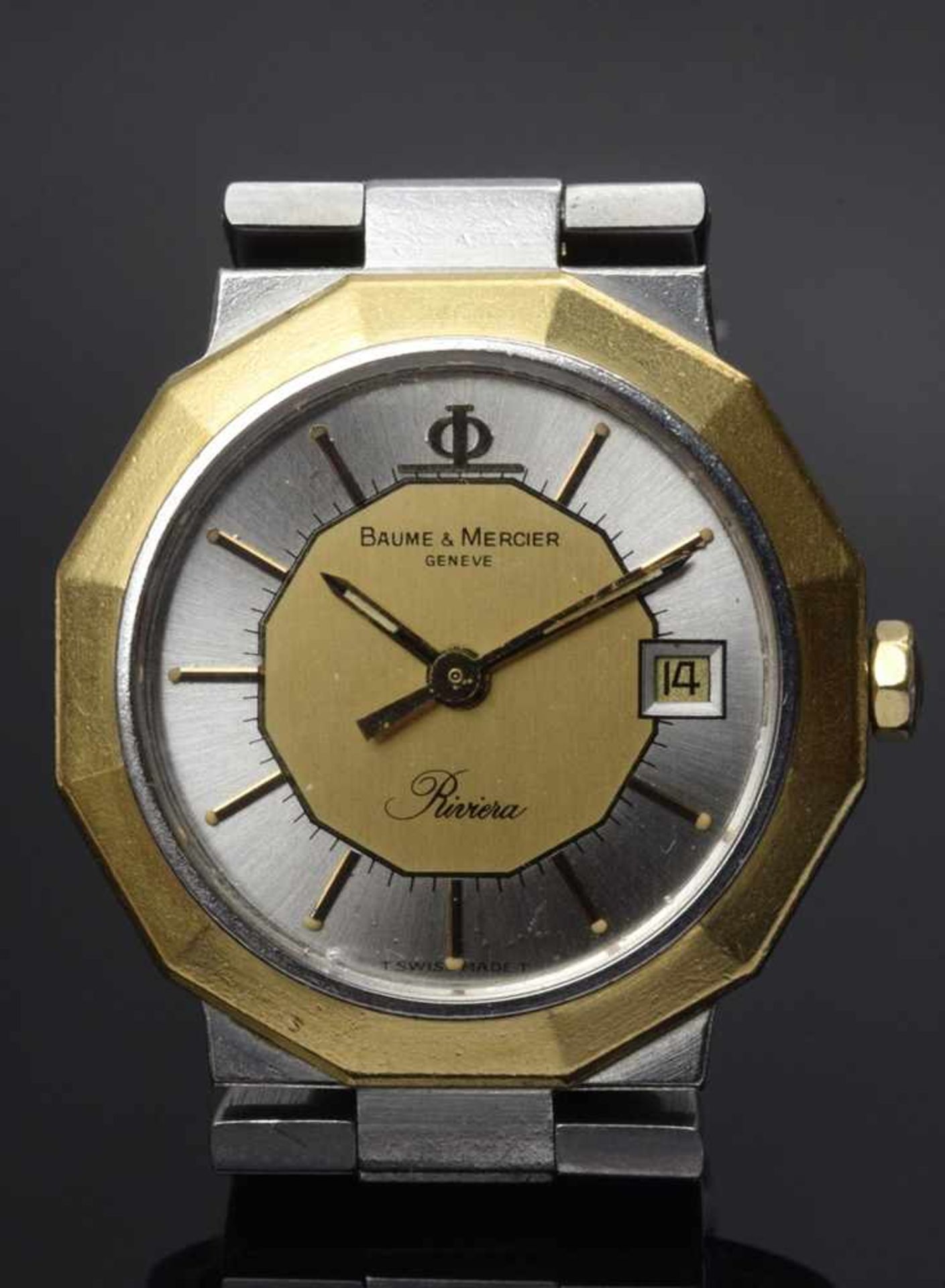 Baume & Mercier "Riviera" ladies' watch, stainless steel/gold, quartz movement, central second hand, - Image 2 of 4
