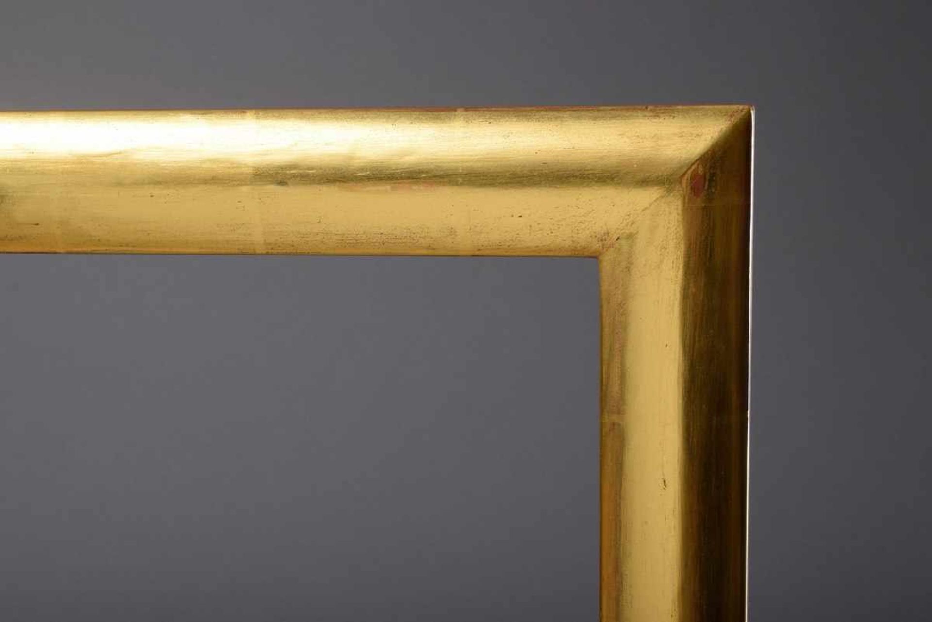 Large plain gold leaf frame, RD 66x93cm Großer schlichter Blattgold Rahmen, FM 66x93cm - Bild 2 aus 3