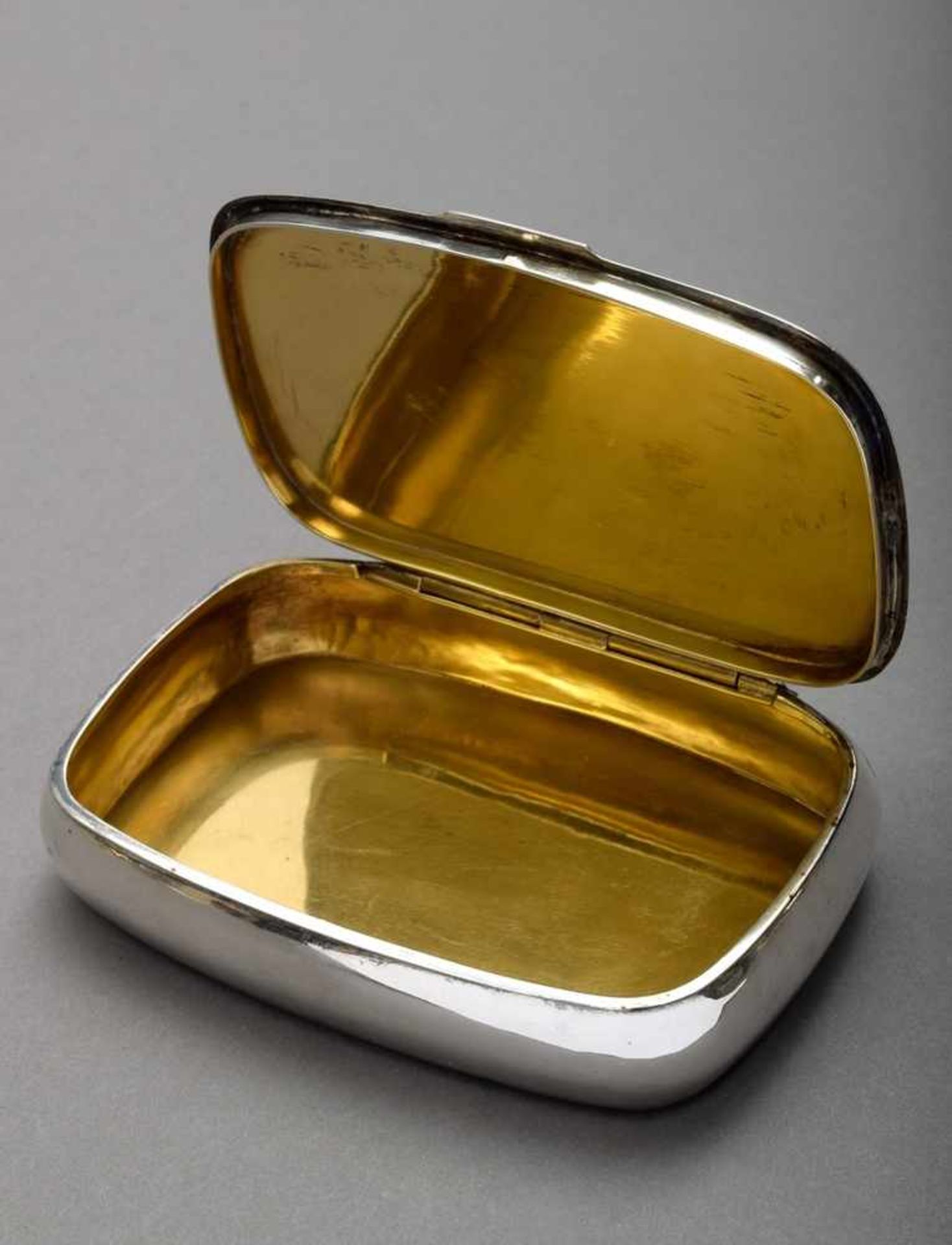 Rectangular box with rounded corners, Friedrich Stuhlmüller/Hbg., silver 925, gilded inside, 165g, - Bild 4 aus 4