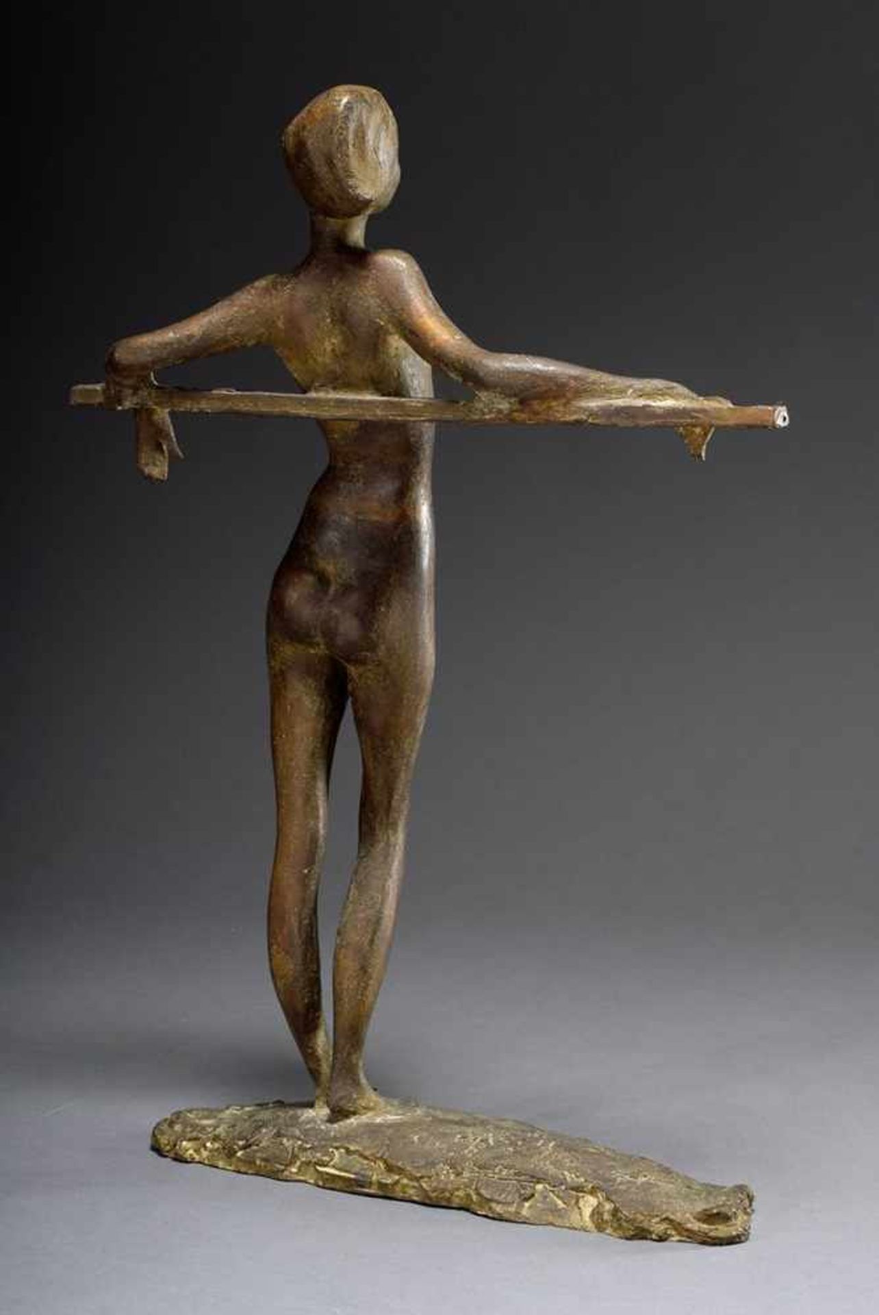 Pasch, Clemens (1910-1985) bronze "Girl at the bar" 1970, at the plinth signed, h. 53cm, WVZ - Bild 2 aus 8