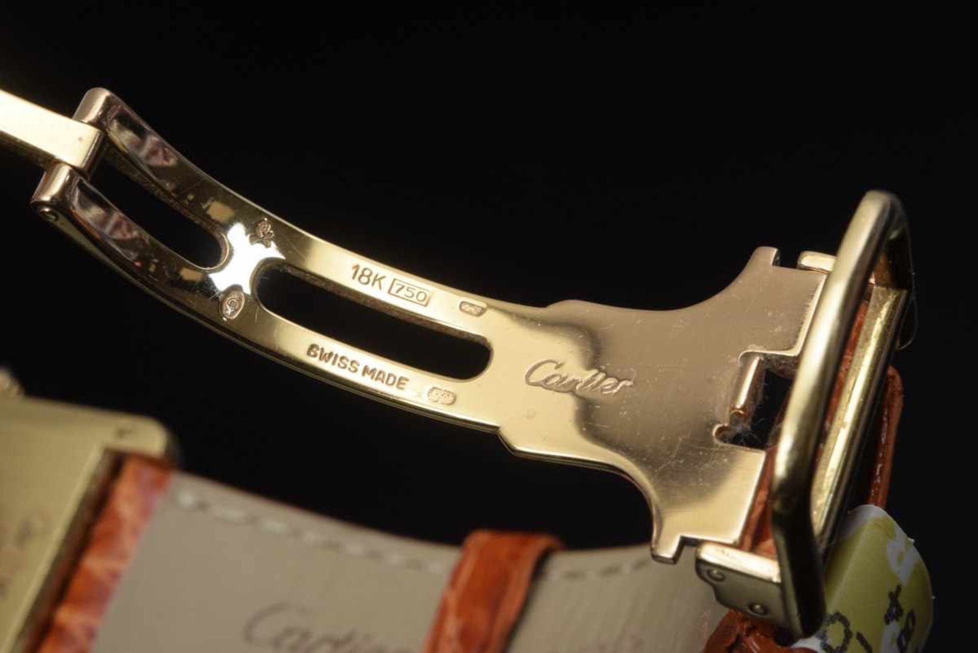 GG 750 Cartier "Tank Louis Cartier "Ladies watch, quartz movement, white dial with roman numerals, - Bild 5 aus 7