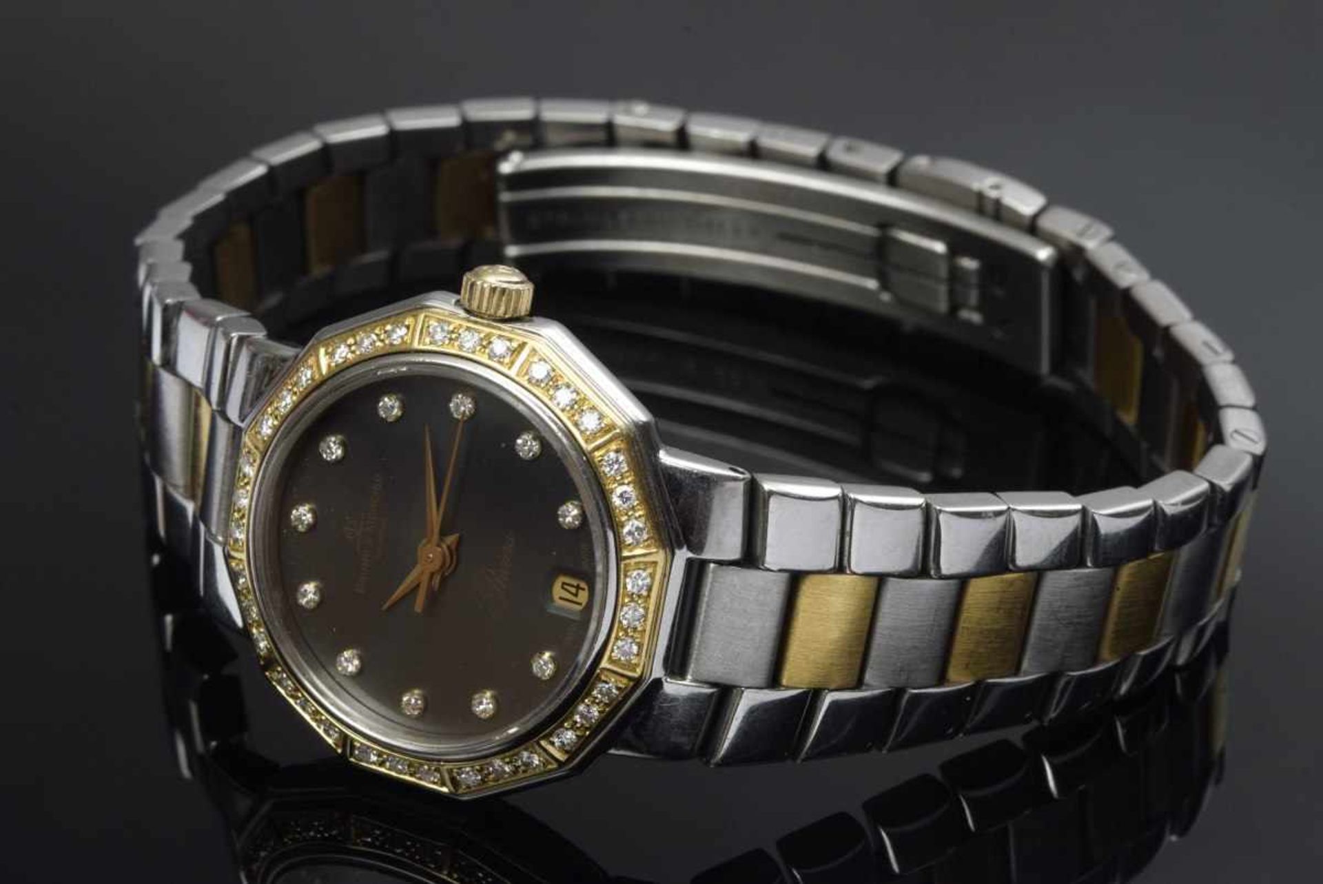 Baume & Mercier "Riviera" ladies' watch with diamonds and octagonal diamonds (add. approx. 0.40ct/