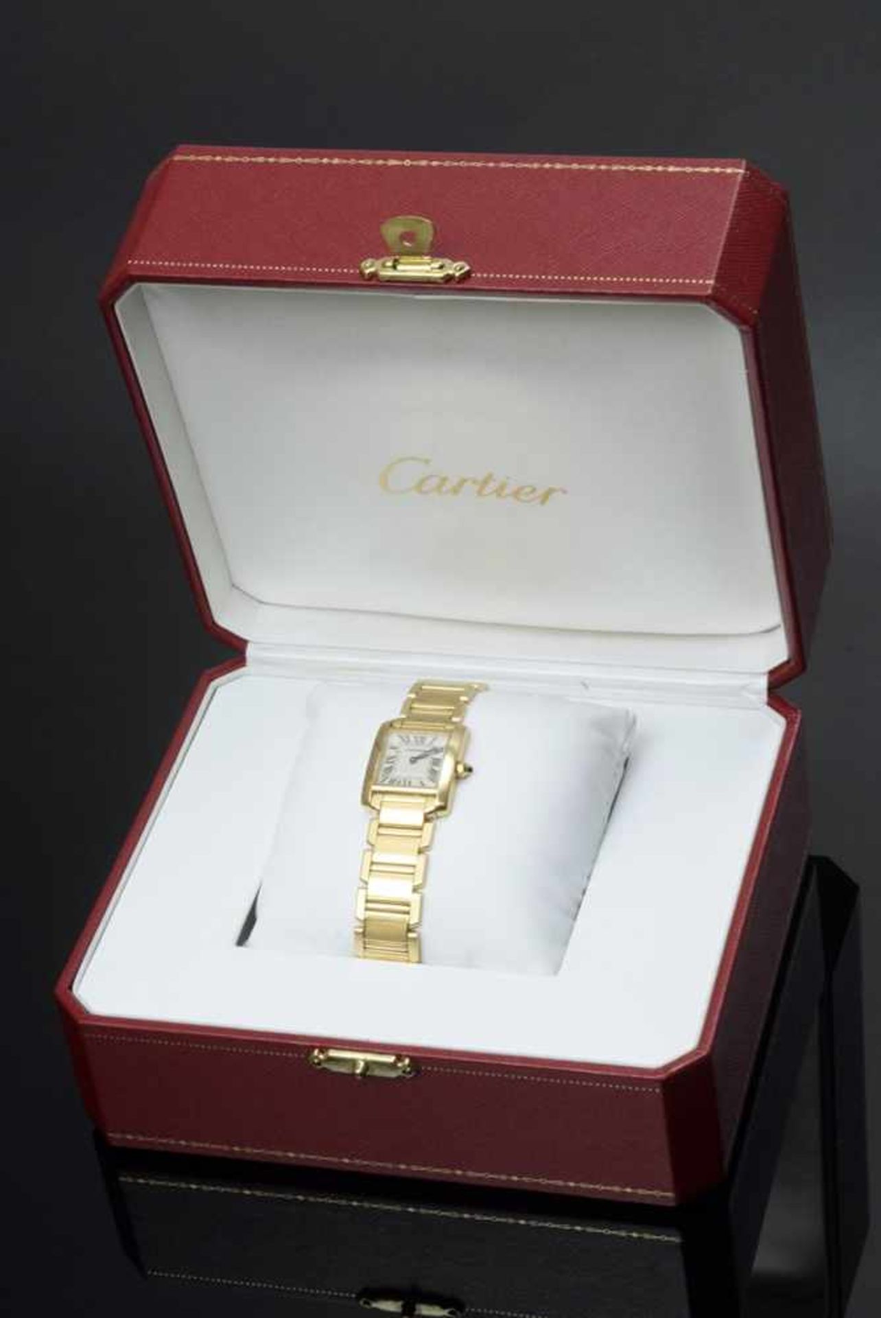 GG 750 Cartier "Tank Française" ladies' watch, quartz movement, dial with roman numerals, - Image 5 of 6
