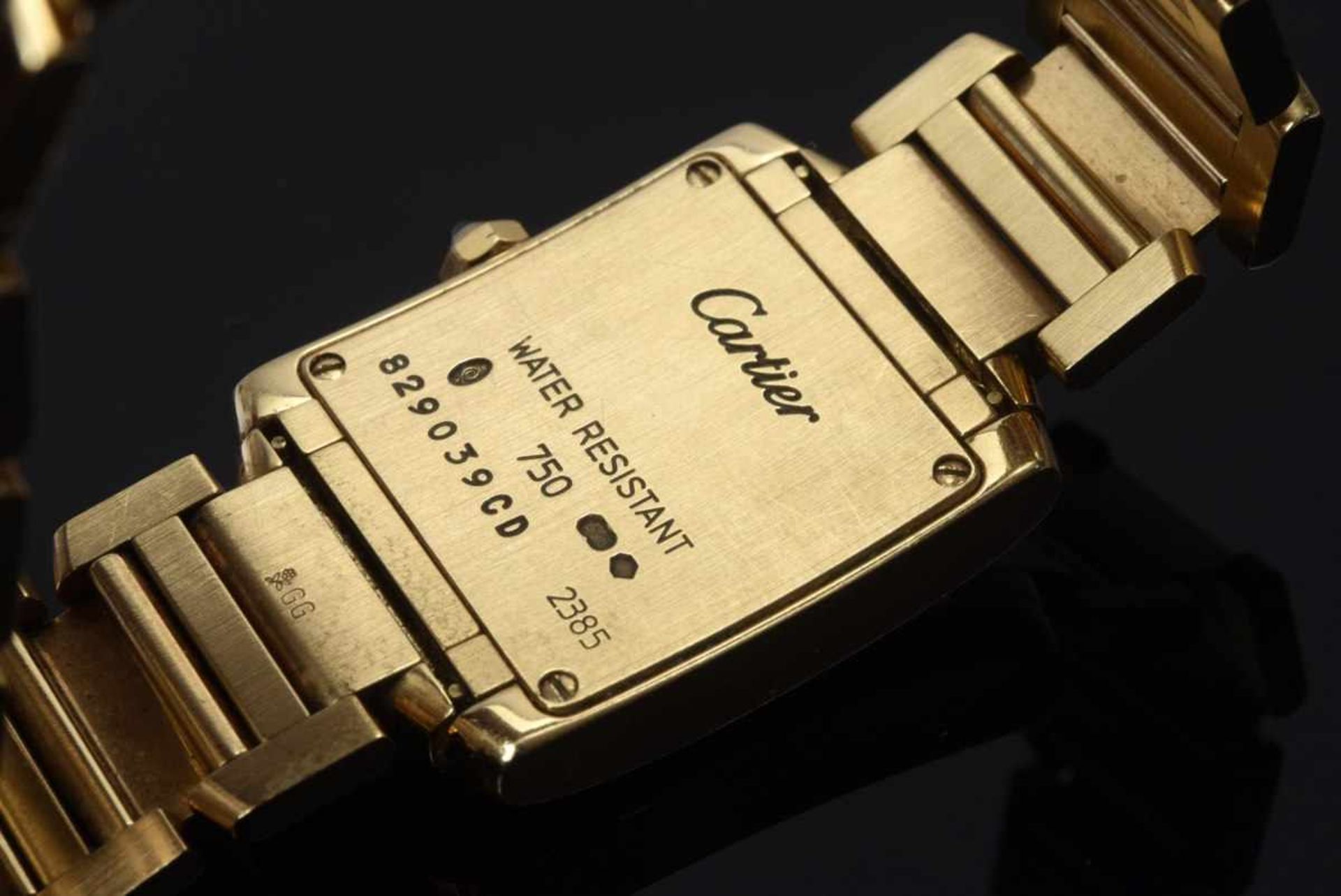 GG 750 Cartier "Tank Française" ladies' watch, quartz movement, dial with roman numerals, - Image 2 of 6