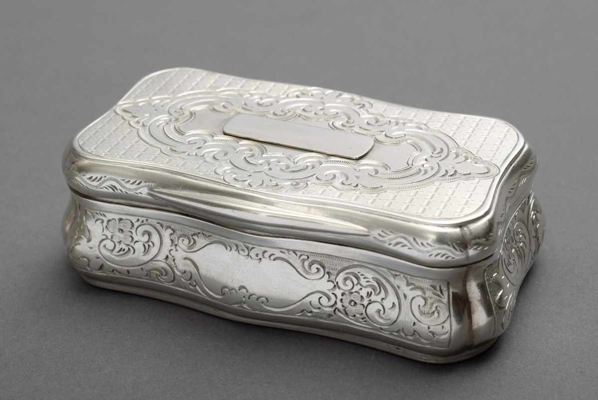 Austrian tabatiere with floral engraved corpus, on the bottom date engraving "den 3. Jan: 1868", MM: