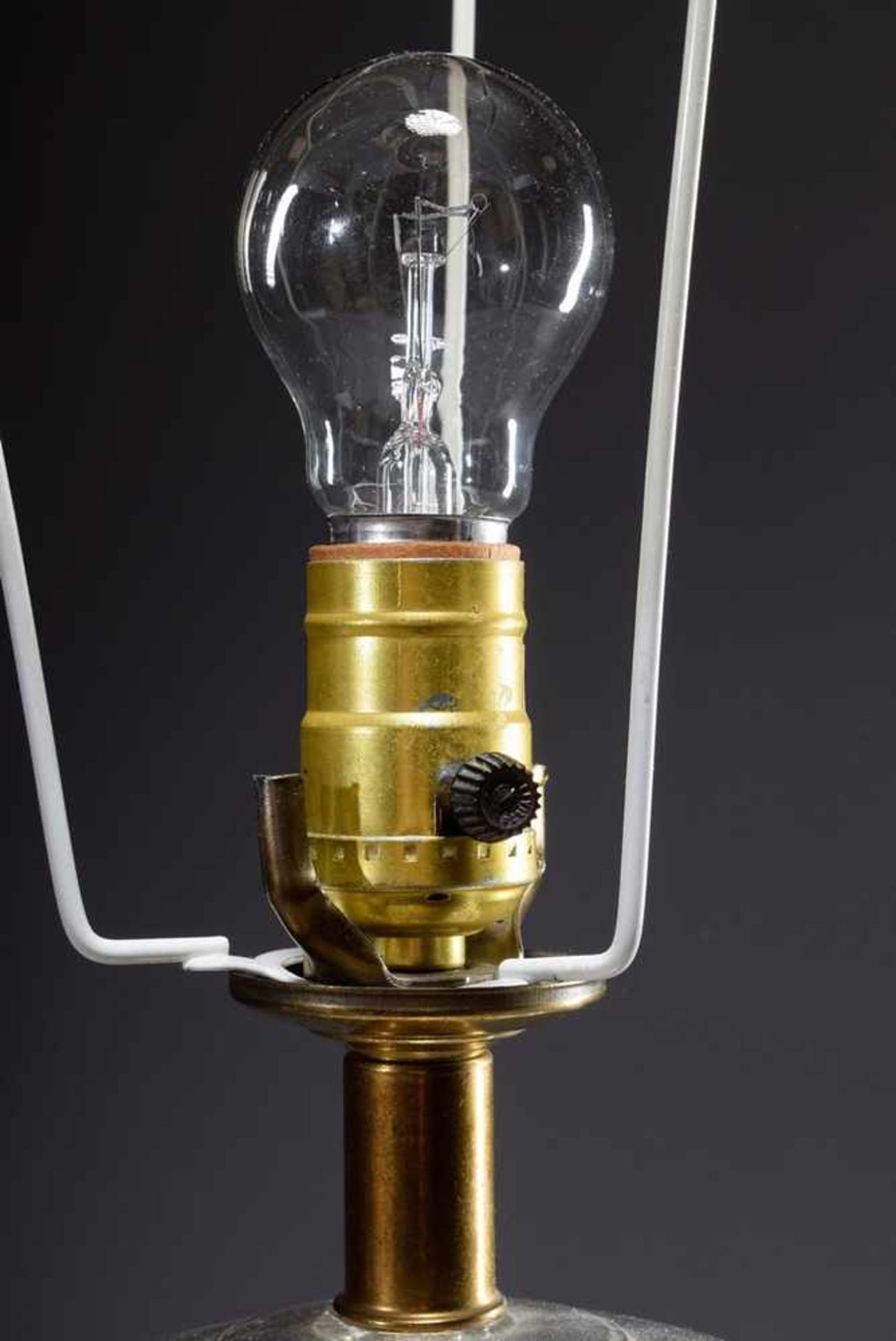 Modern table lamp with shells in glass body, brass mounted, America 20.century, h. 61cmModerne - Bild 4 aus 4