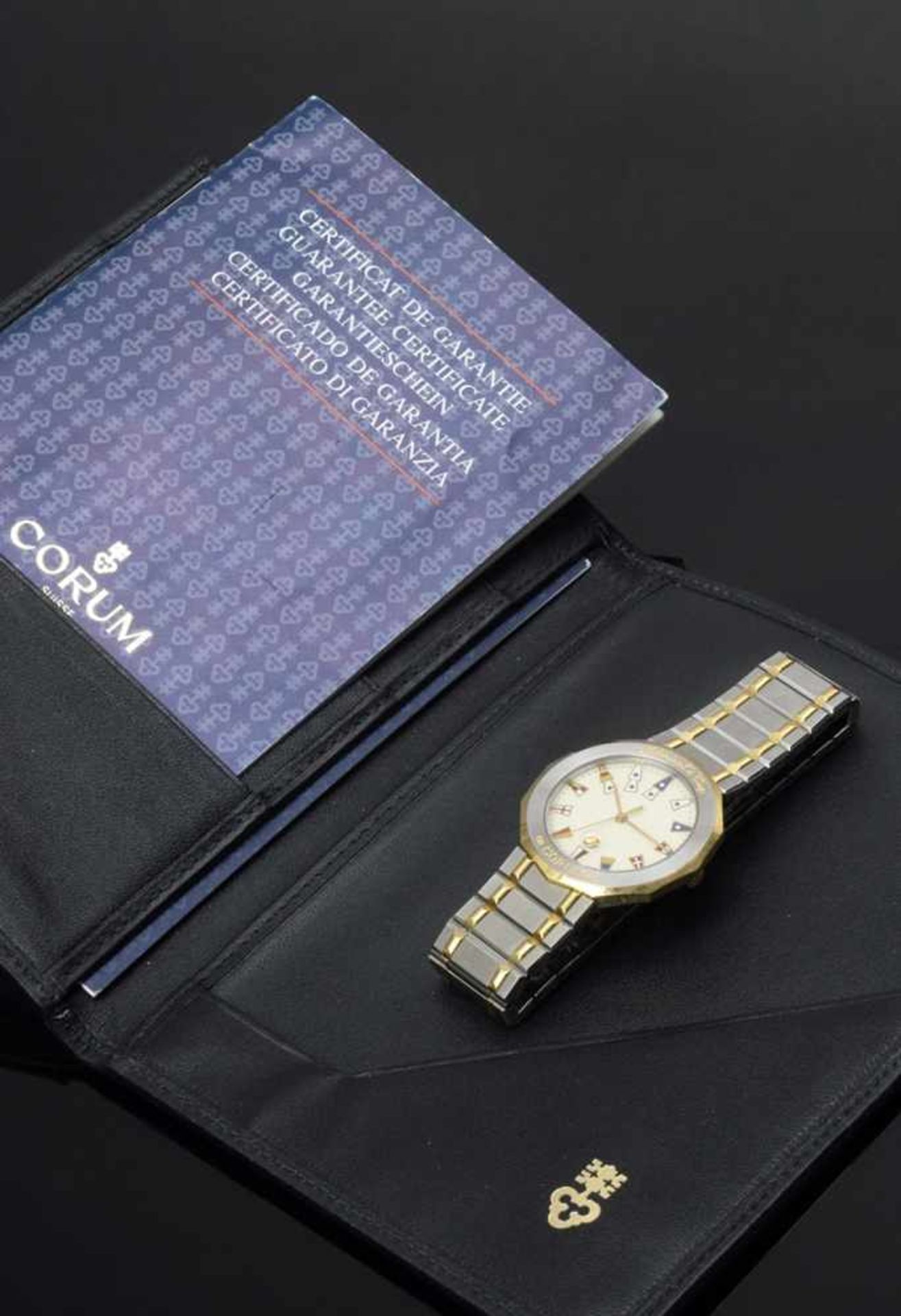 Corum Yacht Line "Admirals Cup" men's wristwatch, stainless steel/gold, quartz movement, central - Image 6 of 6