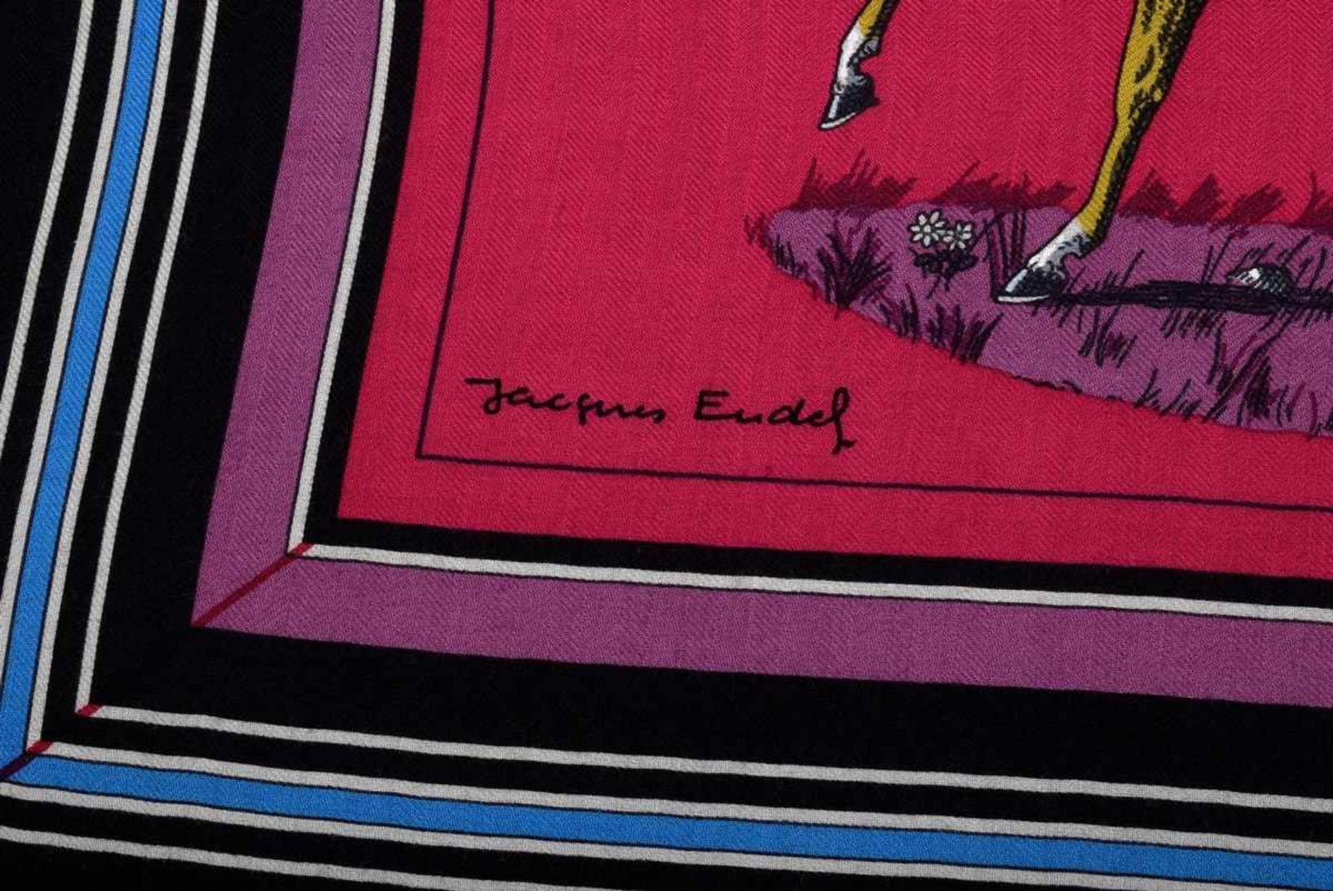 Hermès Scarf "Blankets and daywear for the stable, waiting and presentation" pink/violet/blue/ - Bild 3 aus 6