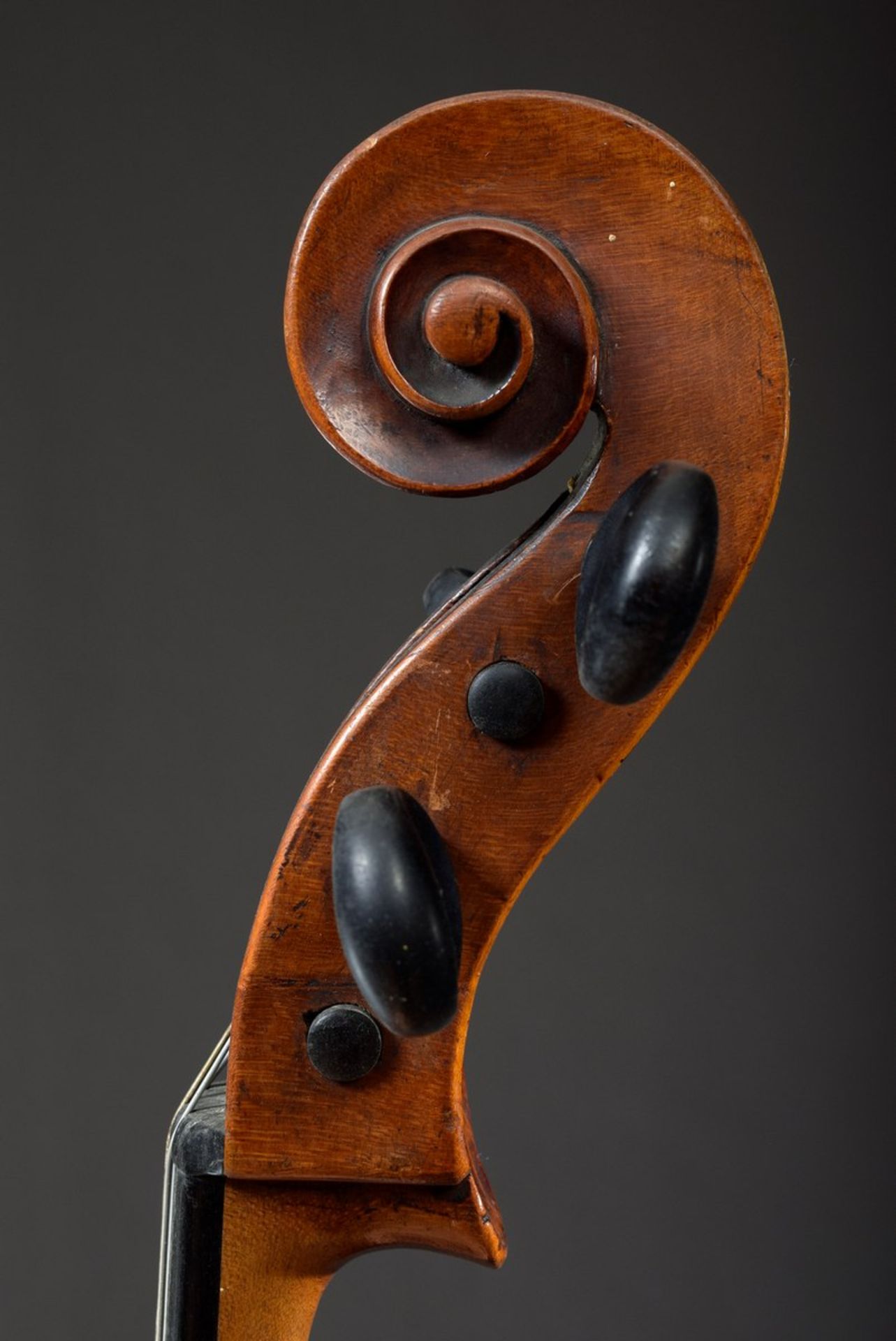 Cello / Violoncello, 4/4-Größe, unbekannter Hersteller, um 1900, Korpuslänge 76cm, Gesamtlänge - Bild 3 aus 17