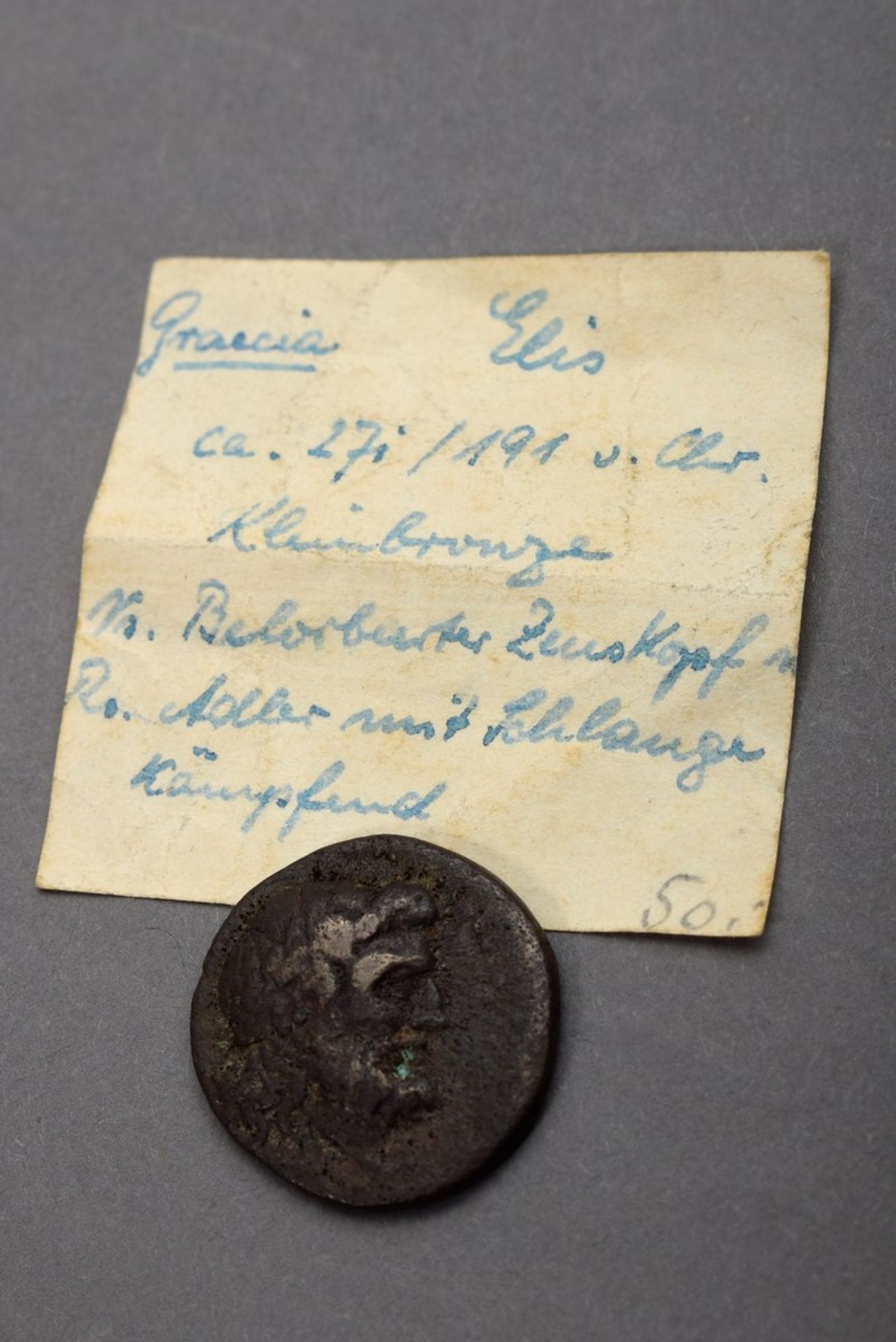 6 Diverse Griechische Münzen, Bronze, Italien und Griechenland, u.a. Hieron II., Antigonos II., - Image 8 of 8