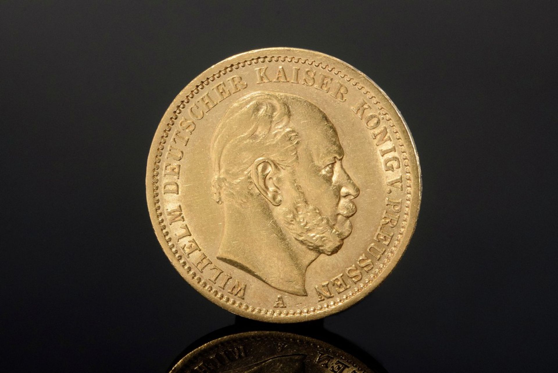 GG 900 Münze, 20 Mark 1873 A, Wilhelm I. Deutscher Kaiser - König von Preussen, 7,9g, Ø 2,2cm GG 900