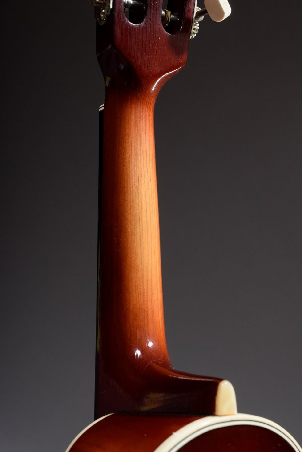 Jazz Mandoline "Cat Eye" von Höfner, Modell 542, um 1950/60, Korpuslänge 33cm, Gesamtlänge 63,5cm, - Bild 6 aus 10