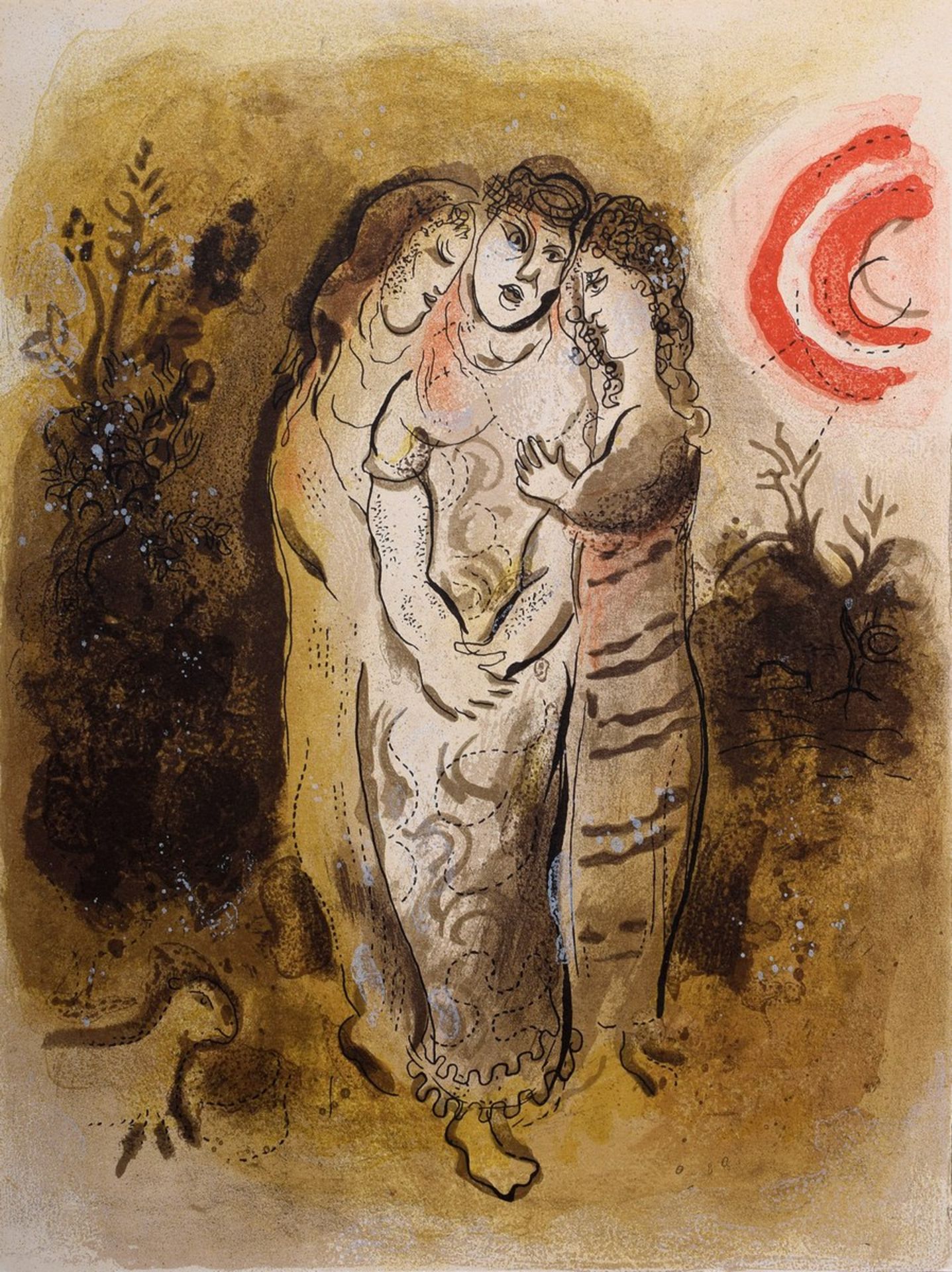 2 Diverse Chagall, Marc (1887-1985) „Naemi und ihre Schwiegertöchter“ und „Boas erwacht und sieht - Bild 2 aus 5