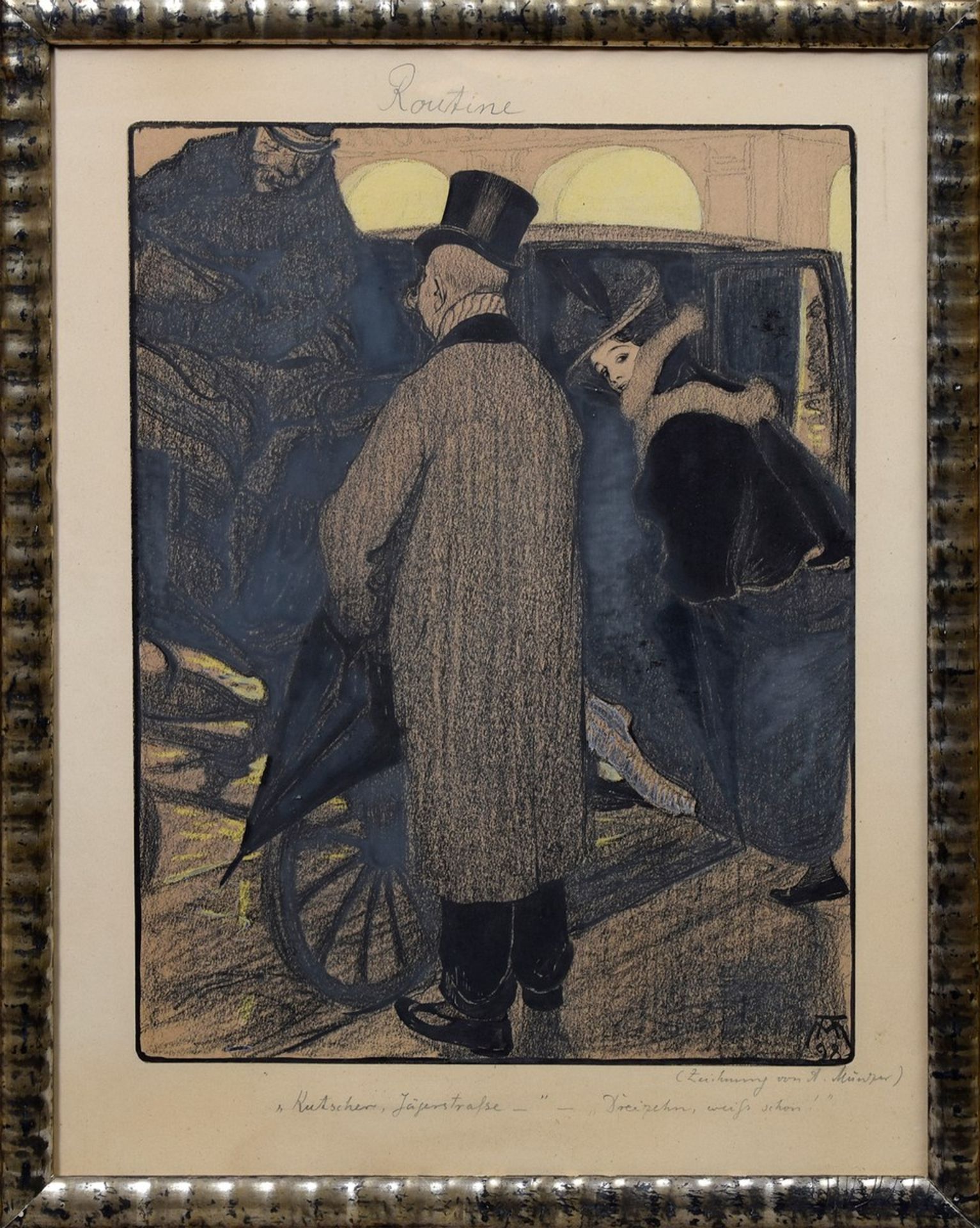 2 Diverse Simplicissimus Skizzen: Münzer, Adolf (1870-1953) „Routine", 1898, u.r. monogr./dat., - Bild 3 aus 6