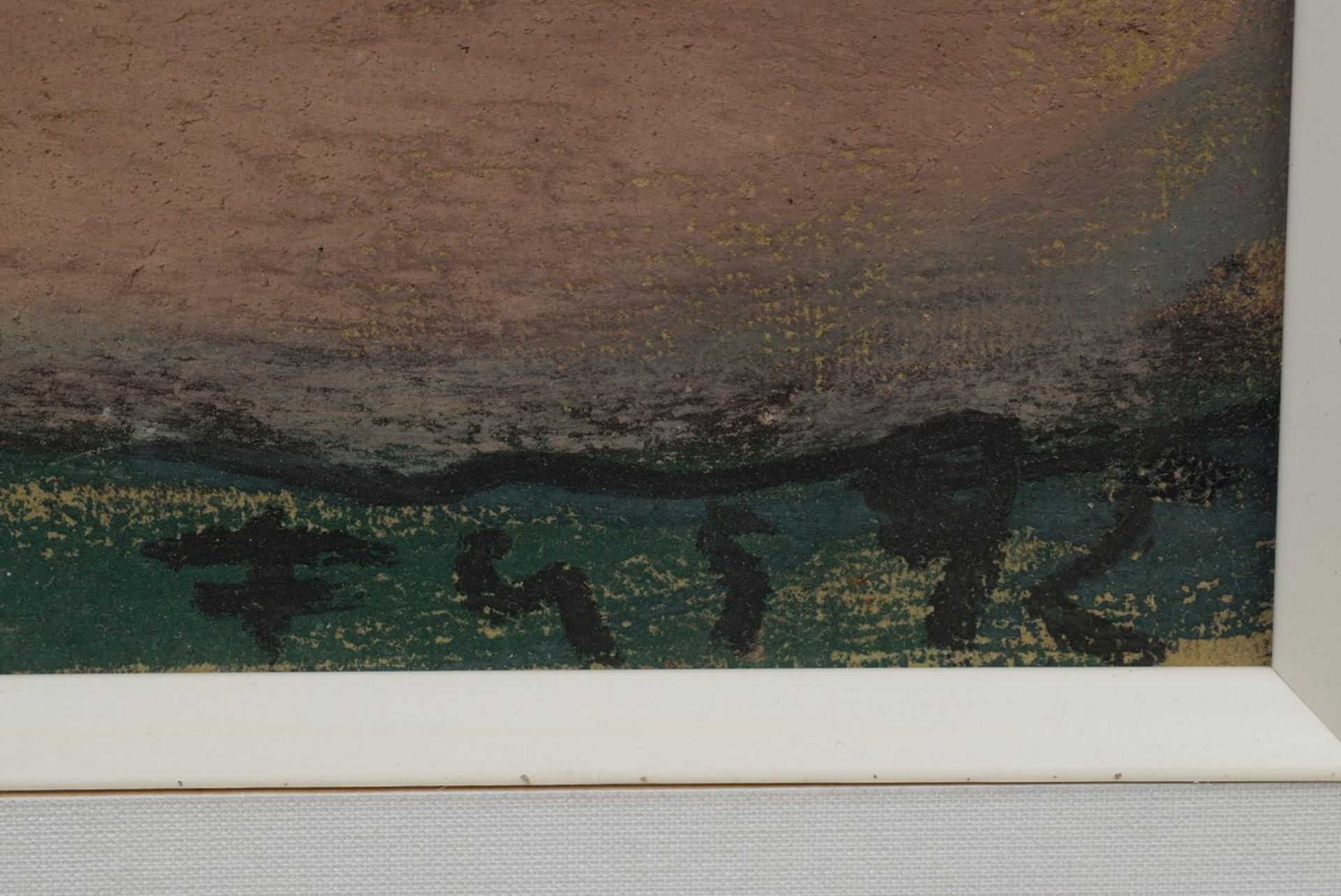 Fussmann, Klaus (*1938) "Gelting" 1992, Pastell/Papier, u.r. sign./dat., 41,5x56cm (m.R. 67x80cm) - Bild 3 aus 3